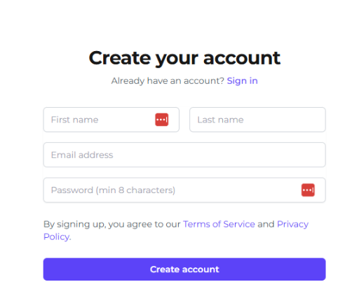Create account during HighLevel setup