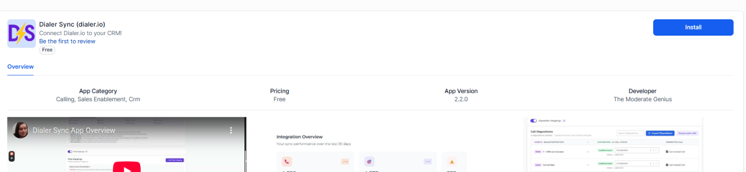 HighLevel marketplace install confirmation