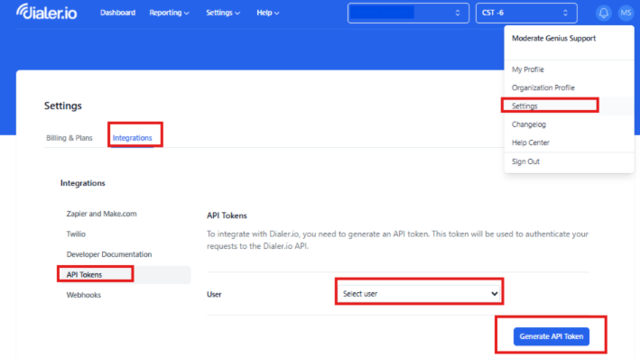 Connect Dialer.io during HighLevel onboarding